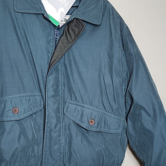L.L. Bean Mens Regular Medium Goose Down Insulated Teal Blue Jacket two in one - Picture 13 of 15
